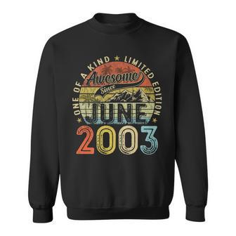 20 Years Old Gifts 20Th Birthday Men Awesome Since June 2003 Sweatshirt - Thegiftio UK