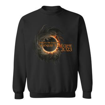 2023 Annular Solar Eclipse Fan Embrace The Darkness Sweatshirt - Seseable