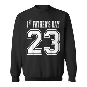 2023 New Dad Papa My First Fathers Day Football Sweatshirt | Mazezy UK