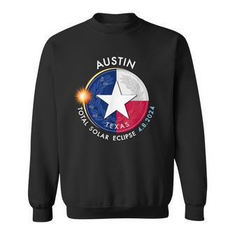 2024 Total Solar Eclipse Totality Austin Texas 28 Sweatshirt | Mazezy