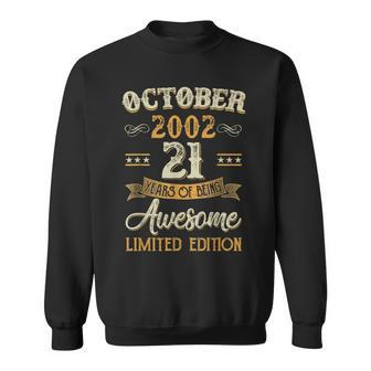 21 Years Old Decoration October 2002 21St Birthday Sweatshirt - Seseable