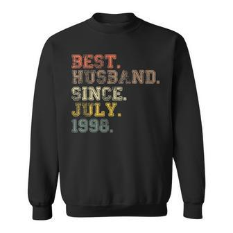 21St Wedding Anniversary Gifts Best Husband Since July 1998 Funny Gifts For Husband Sweatshirt | Mazezy