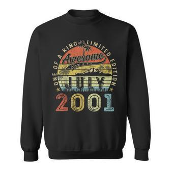 22 Year Old Awesome Since July 2001 22Th Birthday Sweatshirt | Mazezy