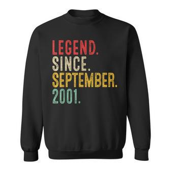 22 Years Old Legend Since September 2001 22Nd Birthday Sweatshirt | Mazezy