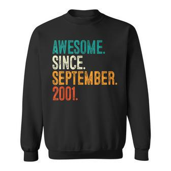 22Nd Birthday 22 Years Old Awesome Since September 2001 Sweatshirt - Monsterry