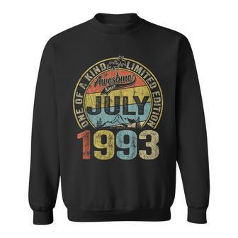 30 Years Old Gifts 30Th Birthday Men Awesome Since July 1993 Sweatshirt - Seseable