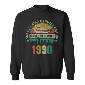 30 Years Old Vintage December 1990 30Th Birthday Sweatshirt - Monsterry AU