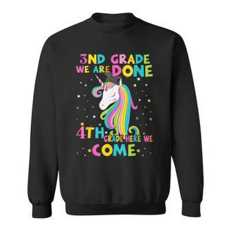3Rd Grade Graduation Magical Unicorn 4Th Grade Here We Come Sweatshirt | Mazezy