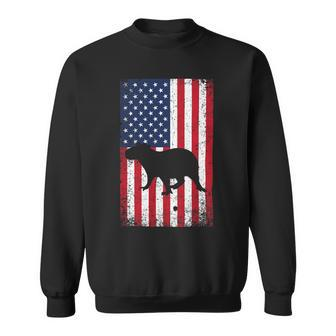 4 July Capybara Lover Capybara Owner Animal Usa Flag Sweatshirt - Monsterry AU