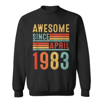 40 Year Old Awesome Since April 1983 Gifts 40Th Birthday Men Sweatshirt - Seseable