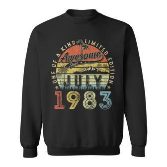 40 Year Old Awesome Since July 1983 40Th Birthday 40Th Birthday Funny Gifts Sweatshirt | Mazezy