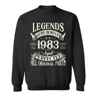 40Th Birthday Vintage For Legends Born 1983 40 Year Old Sweatshirt - Seseable