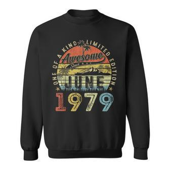 44 Year Old Awesome Since June 1979 44Th Birthday Sweatshirt - Seseable