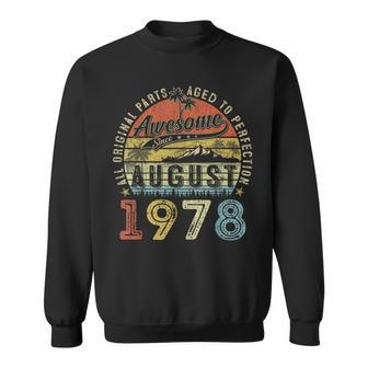 45 Year Old August 1978 Vintage Retro 45Th Birthday Sweatshirt - Monsterry DE