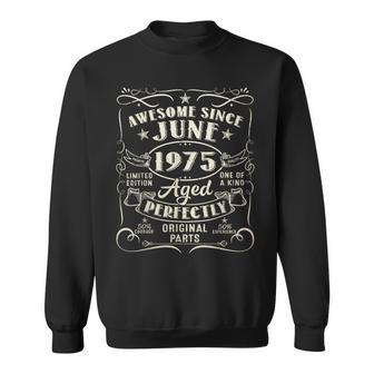 48 Year Old Awesome Since June 1975 48Th Birthday Sweatshirt | Mazezy