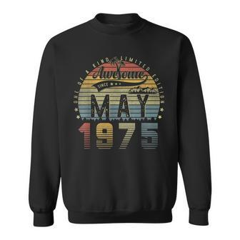 48 Year Old Awesome Since May 1975 48Th Birthday Sweatshirt | Mazezy