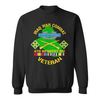4Th Infantry Division Iraq War Oif Combat Veteran Sweatshirt | Mazezy