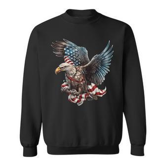 4Th July 1776 Patriotic Eagle Usa Flag Independence Day Sweatshirt | Mazezy CA