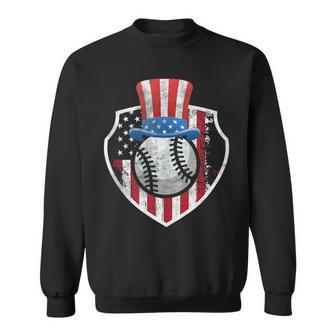 4Th Of July American Flag Uncle Sam Baseball Gift Sweatshirt | Mazezy