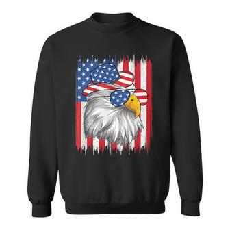 4Th Of July American Flag Usa Funny Cowboy Patriotic Eagle Sweatshirt | Mazezy UK