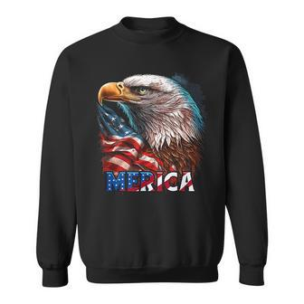 4Th Of July Bald Eagle Mullet American Flag Patriotic 4Th Of Patriotic Funny Gifts Sweatshirt | Mazezy DE