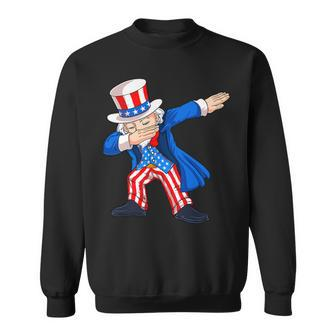 4Th Of July Dabbing Uncle Sam American Flag Kids Boys Men Sweatshirt - Monsterry
