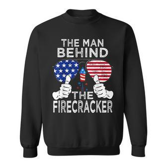 4Th Of July Dad To Be Baby Reveal Man Behind The Firecracker Gift For Mens Sweatshirt | Mazezy