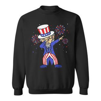 4Th Of July For Kids Funny Dabbing Uncle Sam Boys Men Sweatshirt | Mazezy