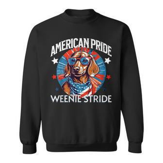 4Th Of July Funny Dachsund Weiner Dog Weenie Usa America Sweatshirt | Mazezy