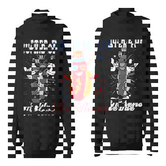 4Th Of July Im Just Here For The Wieners Hot Dogs Funny Sweatshirt | Mazezy