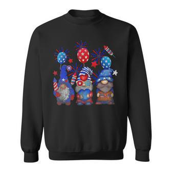 4Th Of July Patriotic Cute Gnomes Funny American Usa Flag Sweatshirt - Monsterry UK