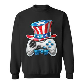 4Th Of July Video Game American Flag Uncle Sam Gamer Boys Sweatshirt - Monsterry DE