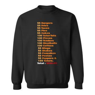 55 Burgers 55 Shakes 55 Fries Think You Should Leave Funny Burgers Funny Gifts Sweatshirt | Mazezy CA