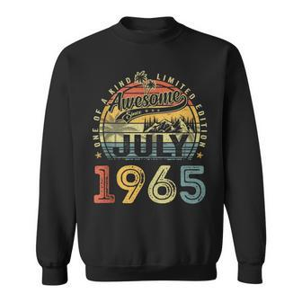 58 Years Old Birthday Awesome Since July 1965 58Th Birthday Sweatshirt | Mazezy