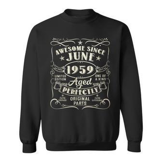 64 Year Old Awesome Since June 1959 64Th Birthday Sweatshirt | Mazezy