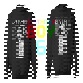 6Th Birthday Boy Master Builder 6 Years Old Block Building Sweatshirt | Seseable UK