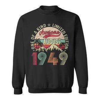74 Years Old Gifts Vintage August 1949 Gifts 74Th Birthday Sweatshirt - Seseable