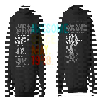 75 Year Old Awesome Since May 1948 75Th Birthday Sweatshirt | Mazezy