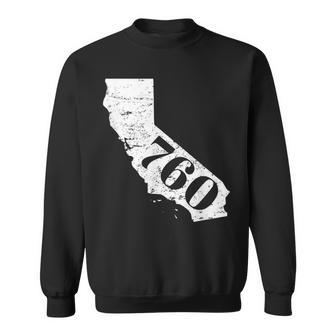 760 Area Code Barstow And Palm Springs California Sweatshirt | Mazezy UK