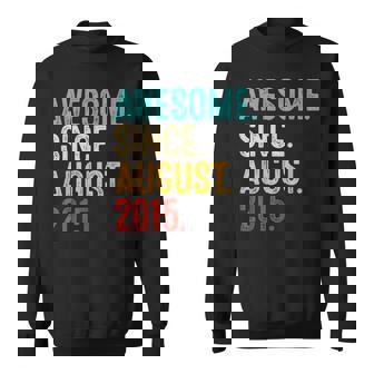 8 Year Old Awesome Since August 2015 8Th Birthday Sweatshirt - Seseable