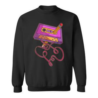80S Cassette Tape Pencil 1980S Retro Vintage Throwback Music Sweatshirt - Monsterry DE