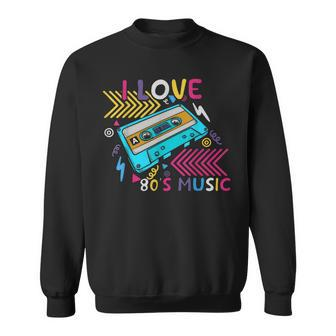 80S Music Lover Cassette Tape Retro Era Born In The 1980 Sweatshirt - Thegiftio UK