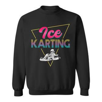 80S Retro Ice Karting Outfit Winter Car Ice Kart Racer Sweatshirt | Mazezy