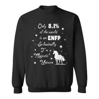 Only 81 Percent Of The World Is An Enfp Fun Unicorn Sweatshirt | Mazezy