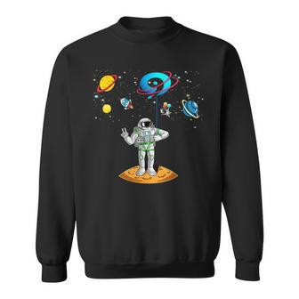 9 Years Old Birthday Boy 9Th Space Planets Astronaut Gift Space Funny Gifts Sweatshirt