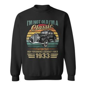 90 Year Old Vintage 1933 Classic Car 90Th Birthday Gifts Sweatshirt | Mazezy