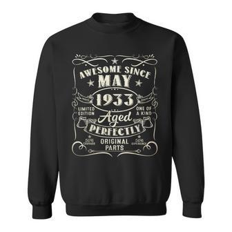 90Th Birthday Awesome Since May 1933 90 Years Old Gift Men Sweatshirt | Mazezy