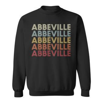 Abbeville Alabama Abbeville Al Retro Vintage Text Sweatshirt | Mazezy DE