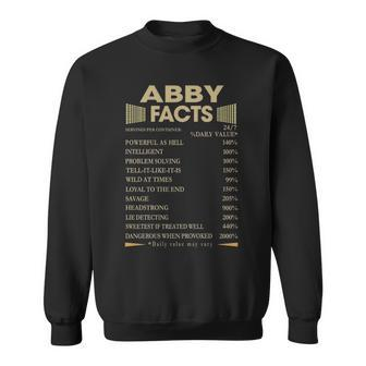 Abby Name Gift Abby Facts Sweatshirt - Seseable
