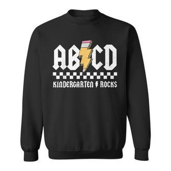 Abcd Kindergarten Rocks Pencil Lightning Back To School 2023 Sweatshirt - Monsterry